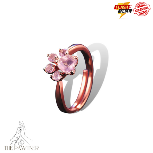 RESIZEABLE ROSE GOLD PAW RING