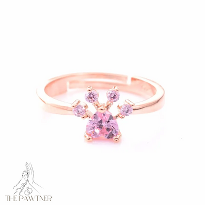 RESIZEABLE ROSE GOLD PAW RING